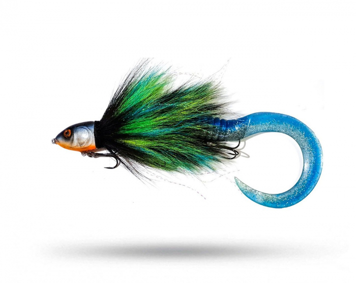 L.Corr Lures Disco Roach Large - Black Green Blue i gruppen Fiskedrag / Spinnfluga hos Örebro Fiske & Outdoor AB (Disco Perch L - BGB)